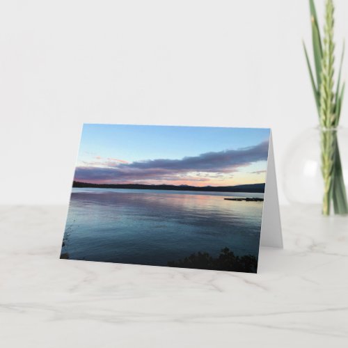 Sunset at Crescent Lake Oregon Card