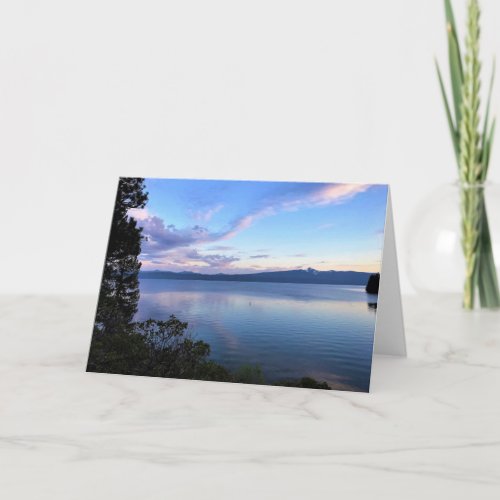 Sunset at Crescent Lake Oregon Card