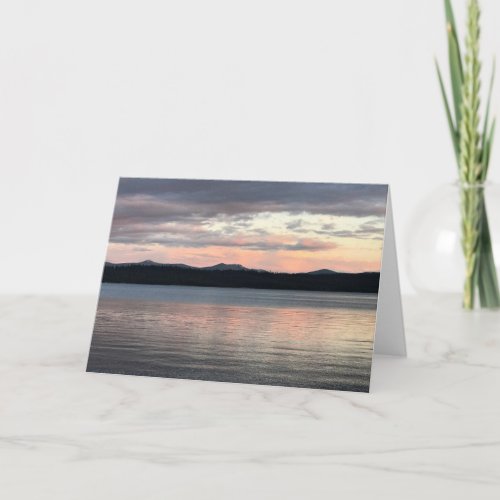 Sunset at Crescent Lake Oregon Card