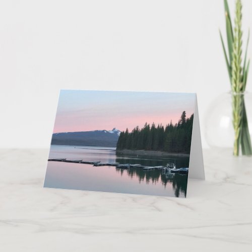 Sunset at Crescent Lake Oregon Card