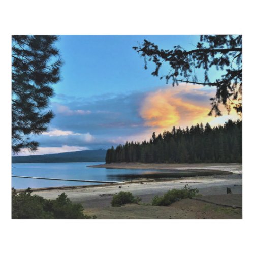 Sunset at Crescent Lake Oregon Faux Canvas Print
