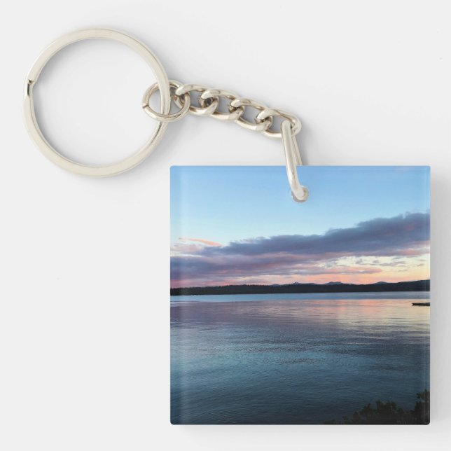 Sunset at Crescent Lake, Oregon Keychain (Front)