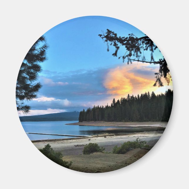 Sunset at Crescent Lake, Oregon Magnet (Front)