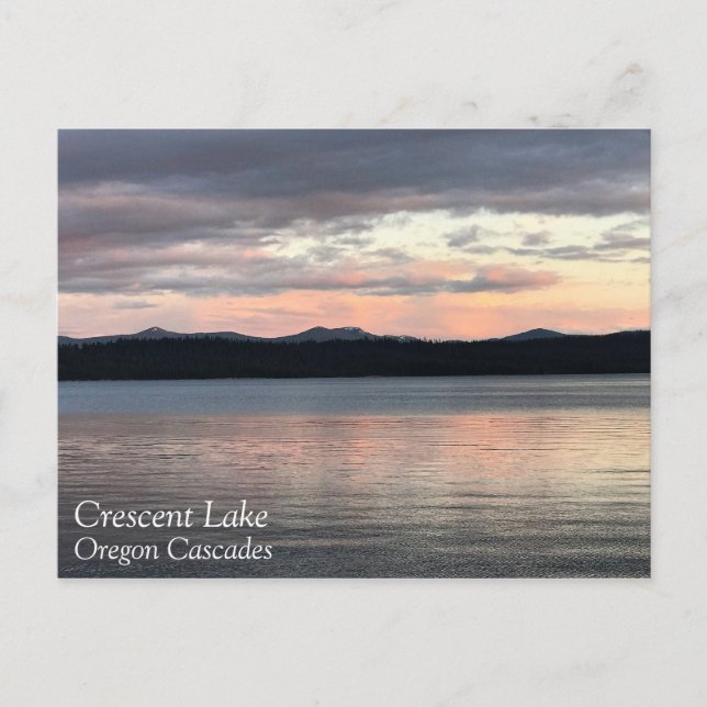 Sunset at Crescent Lake, Oregon Postcard (Front)