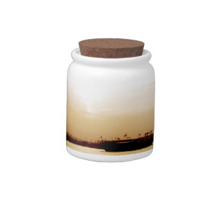 Sunset at Doha Fishermen's Port Candy Jar