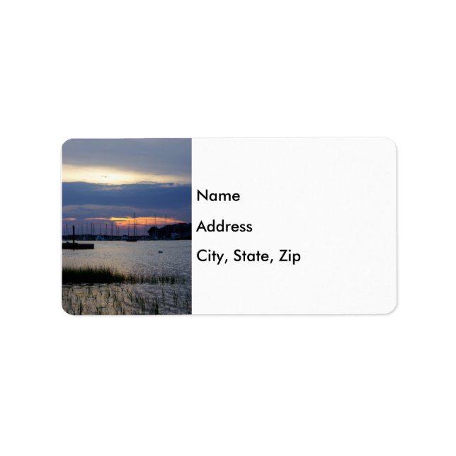 Sunset At Folly Harbor Label (Front)