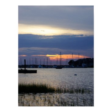 Sunset At Folly Harbor Poster Sunset At Folly Harbor Poster
