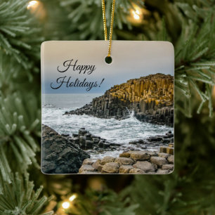 Sunset at Giant's Causeway Ceramic Ornament