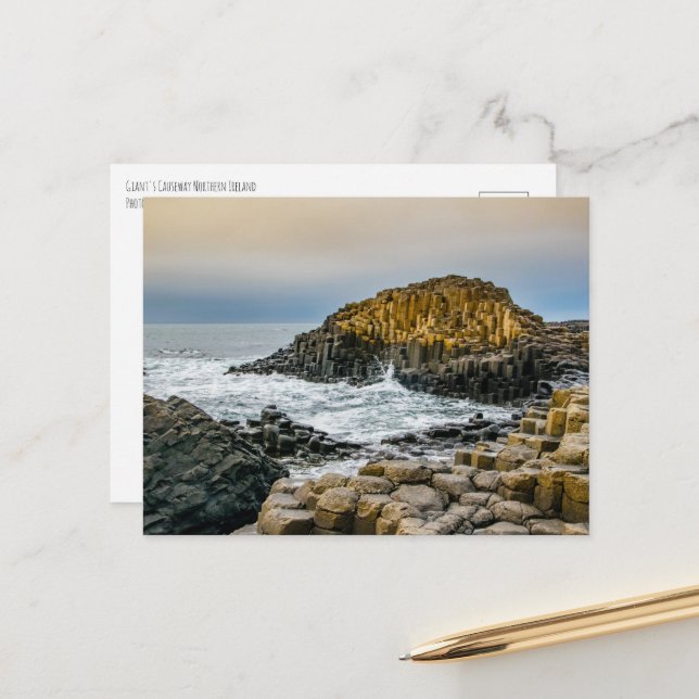 Sunset at Giant's Causeway Postcard (Front/Back In Situ)