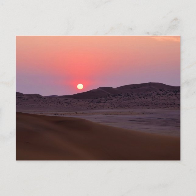 Sunset at Gobabeb, Namibia Postcard (Front)