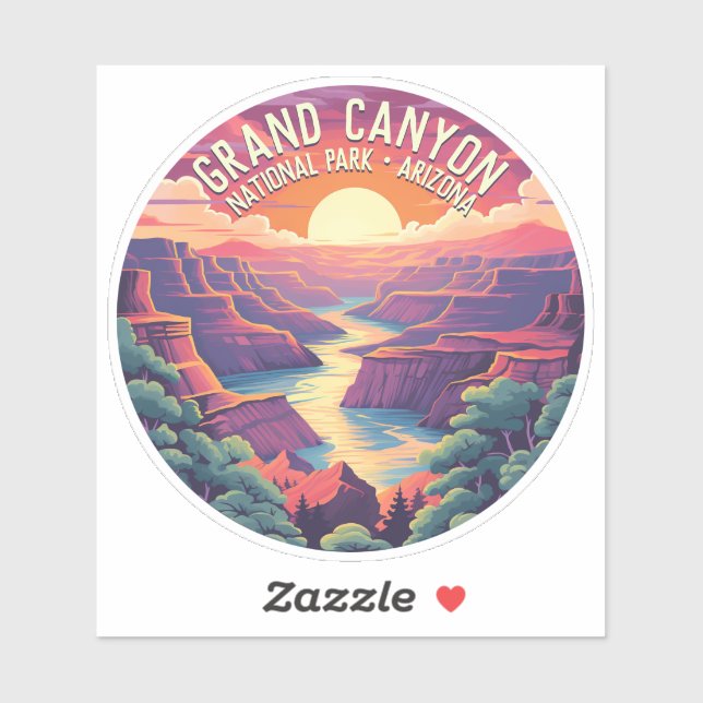 Sunset at Grand Canyon National Park Arizona Sticker (Sheet)