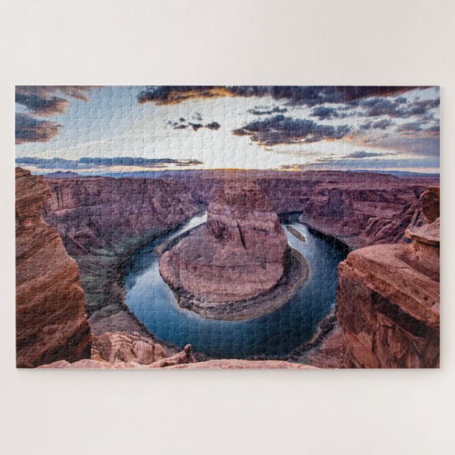Sunset at Horsehoe Bend Jigsaw Puzzle (Horizontal)
