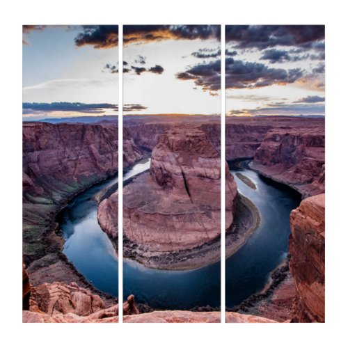 Sunset at Horsehoe Bend Triptych