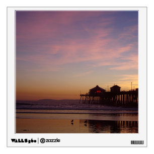 Sunset at Huntington Beach Pier, California Wall Sticker