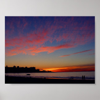 Sunset At La Jolla Shores Poster