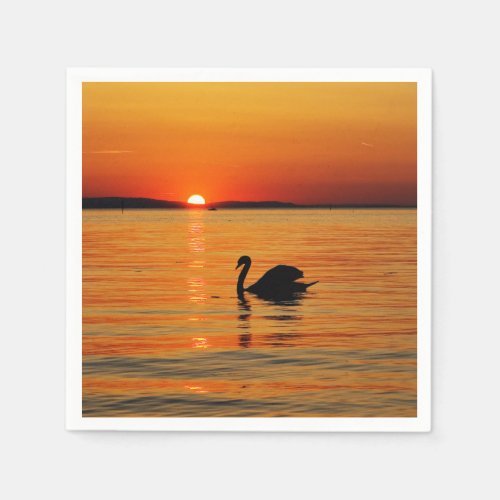 Sunset at Lake Constance Germany Photo Napkins