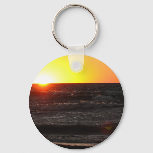 Sunset at Lake Erie Keychain (Front)