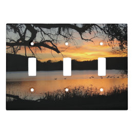 Sunset at Lake Scott State Park Light Switch Cover