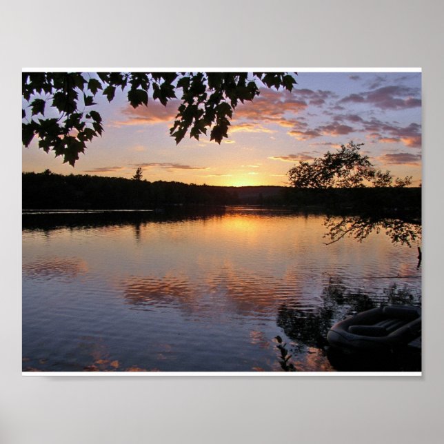 Sunset at Lake St. George, Maine Poster (Front)