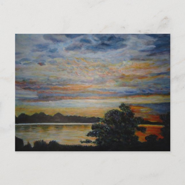 Sunset at Lakeshore Postcard (Front)