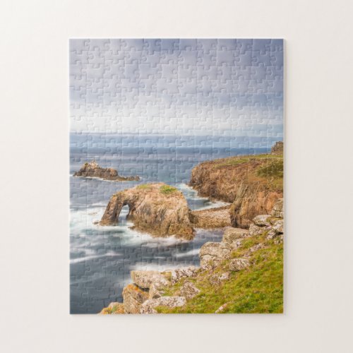Sunset at Lands End in Cornwall England UK Jigsaw Puzzle