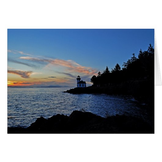 Sunset at Lime Kiln Pt State Park Cards (Front Horizontal)