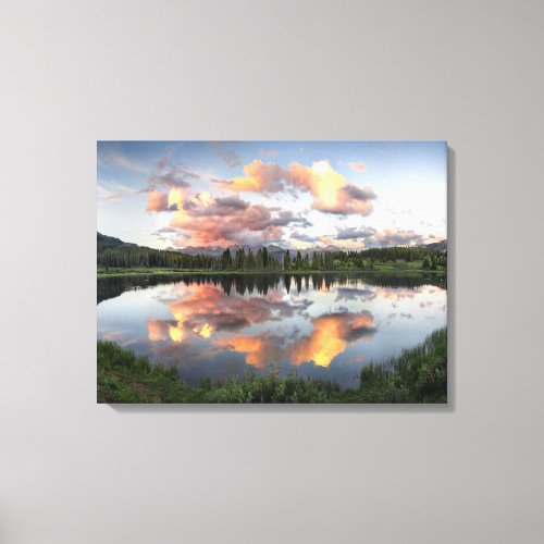 Sunset at Little Molas Lake _ Colorado Trail Canvas Print