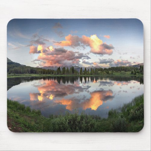 Sunset at Little Molas Lake _ Colorado Trail Mouse Pad