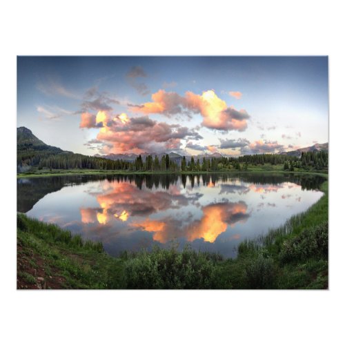 Sunset at Little Molas Lake _ Colorado Trail Photo Print