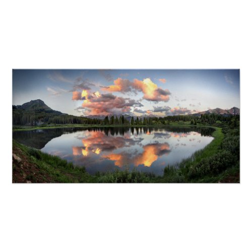Sunset at Little Molas Lake _ Colorado Trail Poster