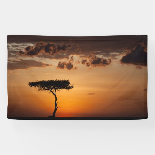 Sunset at Masai Mara Banner