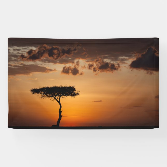 Sunset at Masai Mara Banner (Horizontal)
