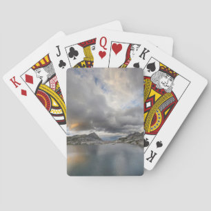 Sunset at Middle Nydiver Lake - Sierra Poker Cards