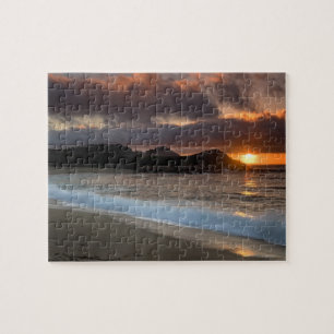 Sunset at Monastery Beach, Carmel, California, Jigsaw Puzzle