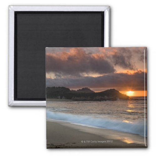 Sunset at Monastery Beach Carmel California Magnet