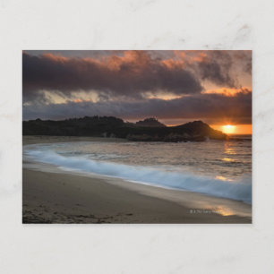 Sunset at Monastery Beach, Carmel, California, Postcard