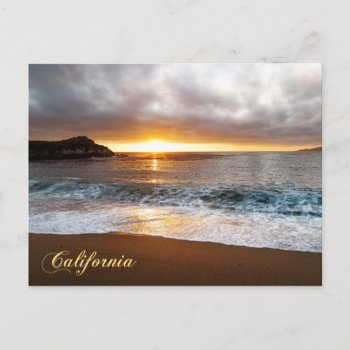 Sunset At Monterey  California's Pacific Coast Postcard by HTMimages at Zazzle