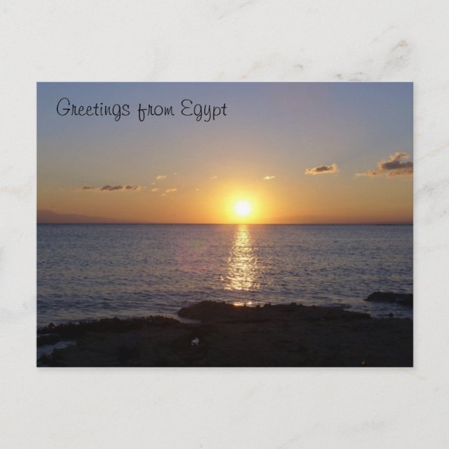 Sunset at Moon Beach - Egypt Postcard (Front)