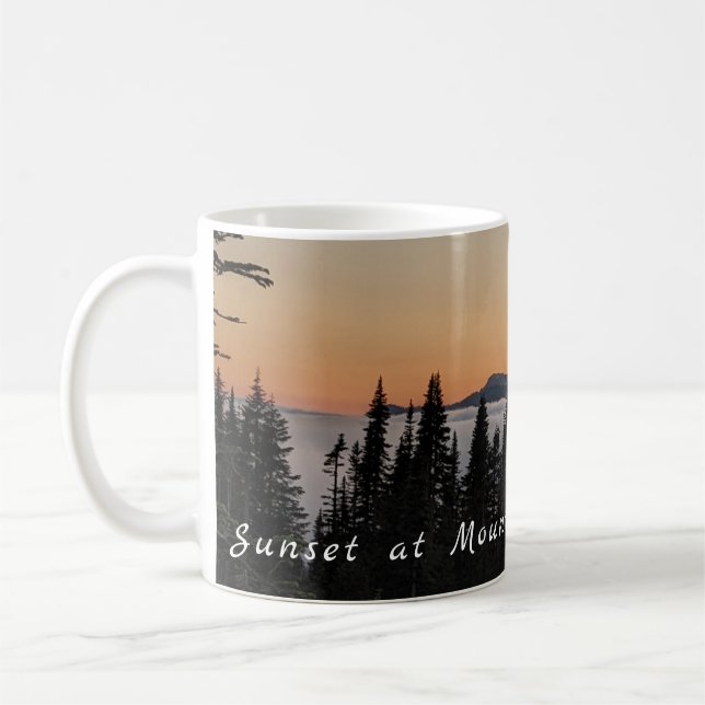 Sunset at Mount Rainier Coffee Mug (Left)