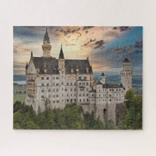 Sunset at Neuschwanstein Castle, Germany Bavaria Jigsaw Puzzle