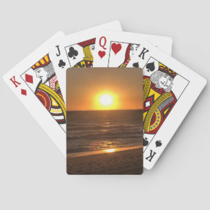 Sunset at Newport Beach, California Poker Cards