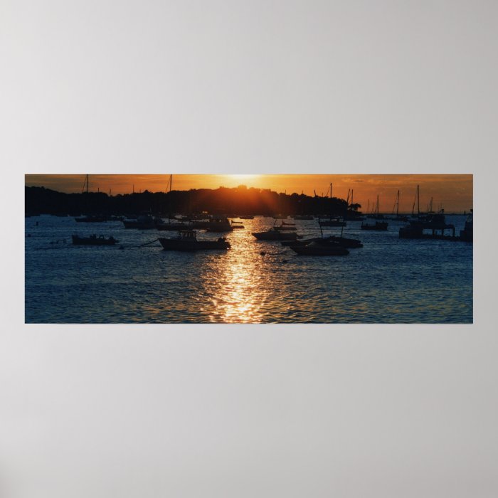 Sunset at Northport Harbor Print