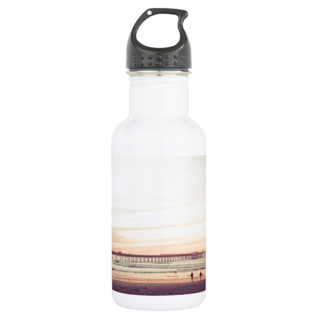 Sunset at Ocean Beach, California Stainless Steel Water Bottle (Front)