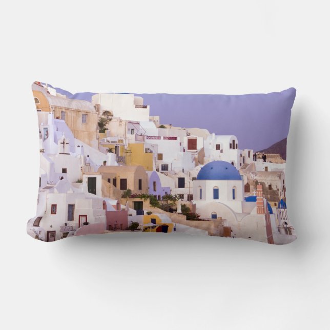 Sunset at Oil, Santorini 2 Lumbar Pillow (Front)