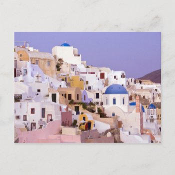 Sunset At Oil  Santorini 2 Postcard by takemeaway at Zazzle