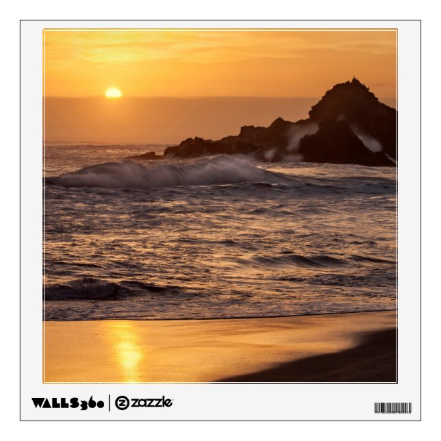 Sunset At Pfeiffer Beach Wall Decal (Front)