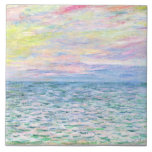 Sunset at Pourville by Monet Ceramic Tile<br><div class="desc">Sunset at Pourville,  pastel colors,  Impressionism painting by Claude Monet</div>