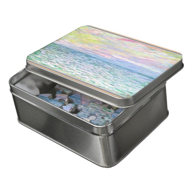 Sunset at Pourville by Monet Jigsaw Puzzle (Lid Open)