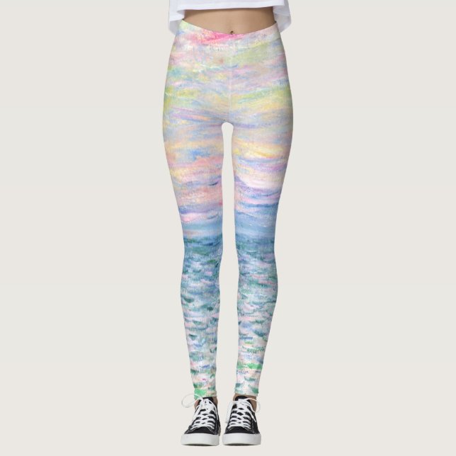 Sunset at Pourville by Monet Leggings (Front)