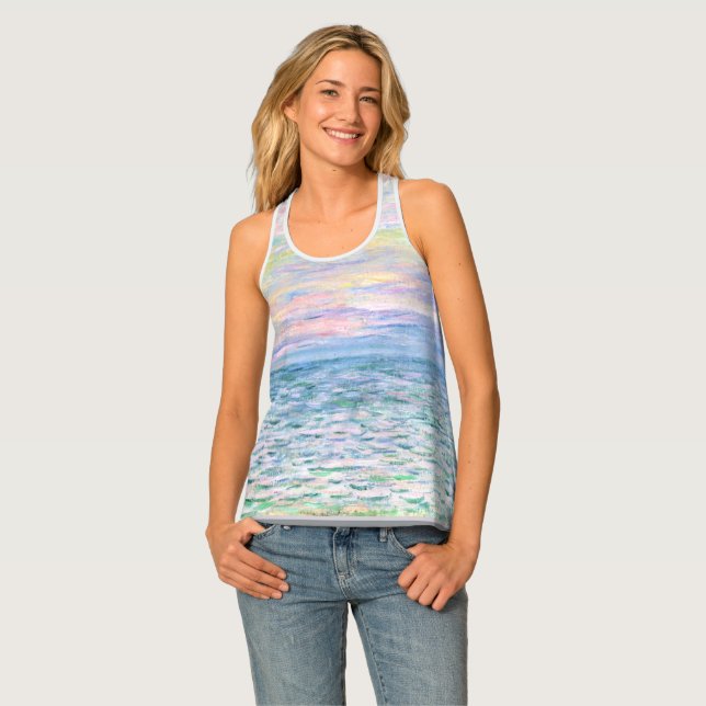 Sunset at Pourville by Monet Tank Top (Front Full)